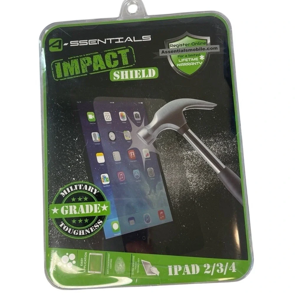 A-SSENTIALS Impact Shield Screen Protector iPad 2 3 4 Military‎ Grade Toughness